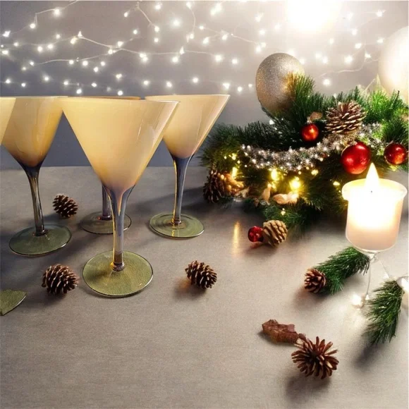 Set of 5 MID CENTURY MCM CARLO MORETTI CASED CARMEL MARTINI GLASSES - Picture 6 of 6